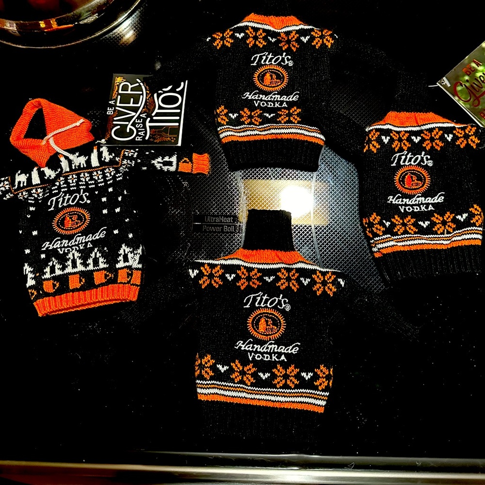 Limited Edition Tito’s Vodka Bottle Sweaters